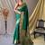 green green & gold-toned ethnic woven design zari paithani silk saree