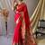 red red & blue ethnic woven design zari paithani silk saree
