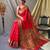 red red & blue ethnic woven design zari paithani silk saree