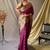 Pink woven design zari tissue saree with unstitched blouse piece