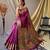 Pink woven design zari tissue saree with unstitched blouse piece