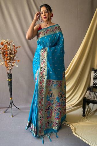 Pink floral designer banarasi saree