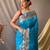 Pink floral designer banarasi saree