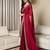 maroon embellished satin ready to wear saree