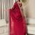 maroon embellished satin ready to wear saree