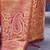 peach peach-coloured gold-toned bagh silk banarasi saree