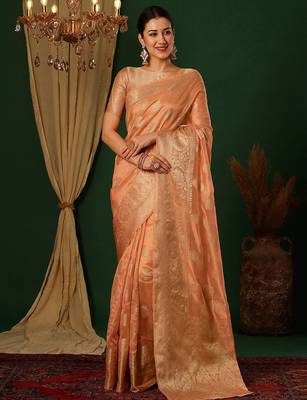 Black woven design saree with blouse piece 1