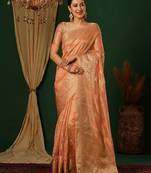 Black woven design saree with blouse piece