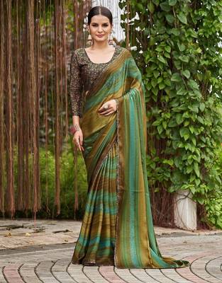 Navy blue ethnic motif woven design tassel saree 1