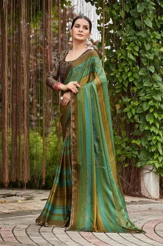 Navy blue ethnic motif woven design tassel saree