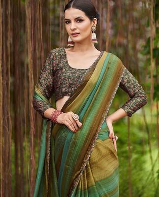 Navy blue ethnic motif woven design tassel saree 5