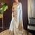 Green striped embroidered saree