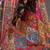 Red woven design solid saree