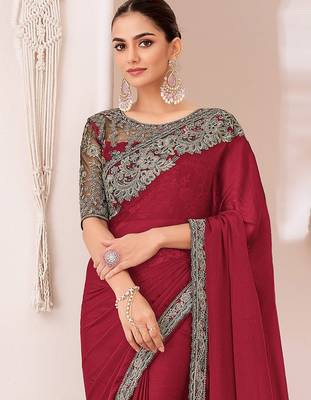 Beige solid woven design saree 2