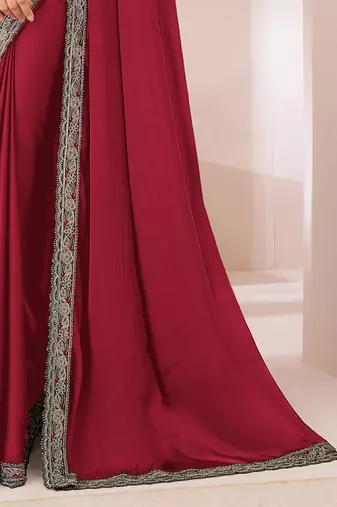 Beige solid woven design saree