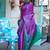 Pink woven design solid saree