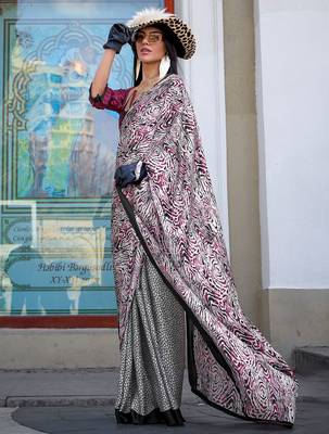 Purple woven design ethnic motifs zari saree 1