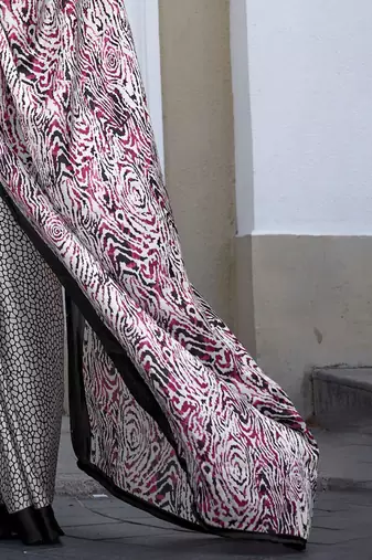 Purple woven design ethnic motifs zari saree