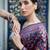 Pink pink & gold-coloured floral woven design silk blend banarasi saree