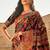 black black floral printed woven design banarasi saree