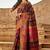 black black floral printed woven design banarasi saree