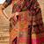black black floral printed woven design banarasi saree