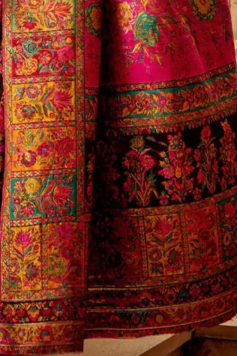 black black floral printed woven design banarasi saree
