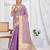 purple ethnic motifs woven design zari tissue saree