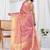 pink woven design zari tissue saree with unstitched blouse piece