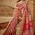 pink floral designer banarasi saree
