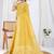 yellow woven design zari tissue saree