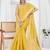 yellow woven design zari tissue saree