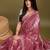 pink striped tie & dye gotta patti sequinned saree