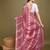 pink striped tie & dye gotta patti sequinned saree