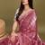 pink striped tie & dye gotta patti sequinned saree