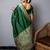 green ethnic motif woven design tassel saree