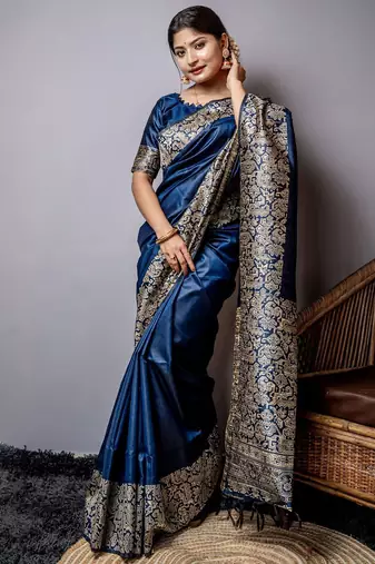 Black abstract sequinned saree