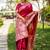 pink woven design solid saree