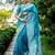 blue woven design ethnic motifs zari saree