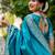 blue woven design ethnic motifs zari saree