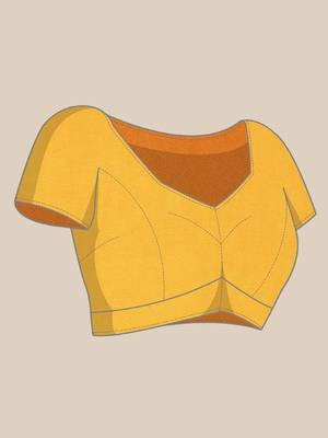 yellow woven design zari saree 4