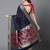 navy_blue navy blue & red silk blend ethnic woven designed festive saree