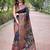 black floral pashmina saree