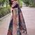 black floral pashmina saree
