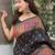 black floral pashmina saree