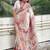 Navy blue navy blue & red floral zari silk blend banarasi saree