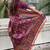 purple floral printed pashmina saree