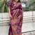 purple floral printed pashmina saree