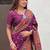 purple floral printed pashmina saree