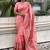 pink woven design pashmina silk  saree
